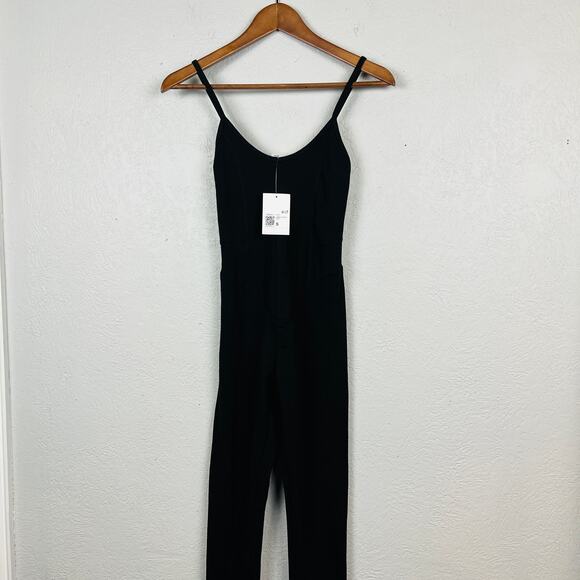NEW! F21 Strappy Knit Jumpsuit Black - S - Picture 2 of 6